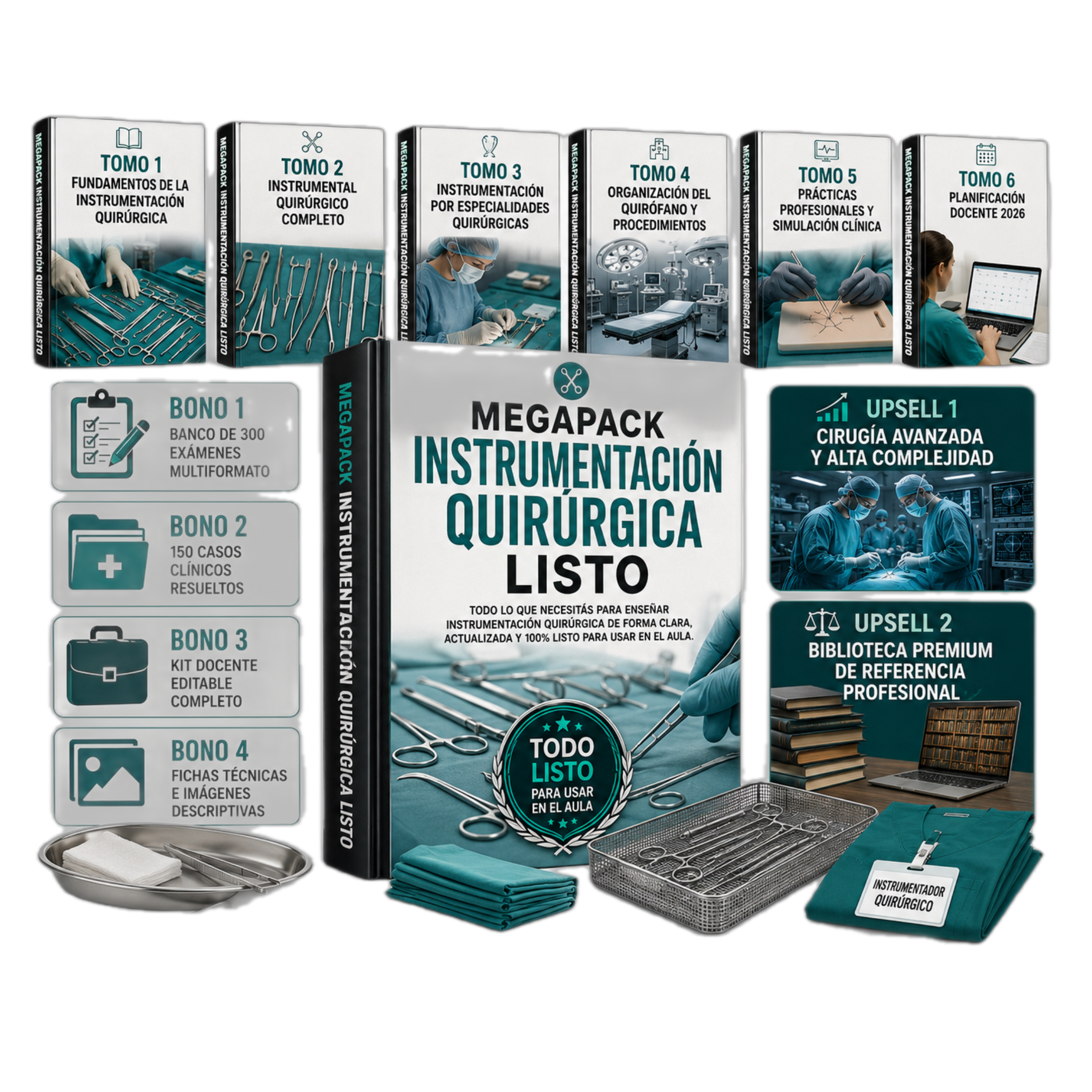 MEGAPACK INSTRUMENTACIÓN QUIRÚRGICA LISTO + UPSELL PREMIUM