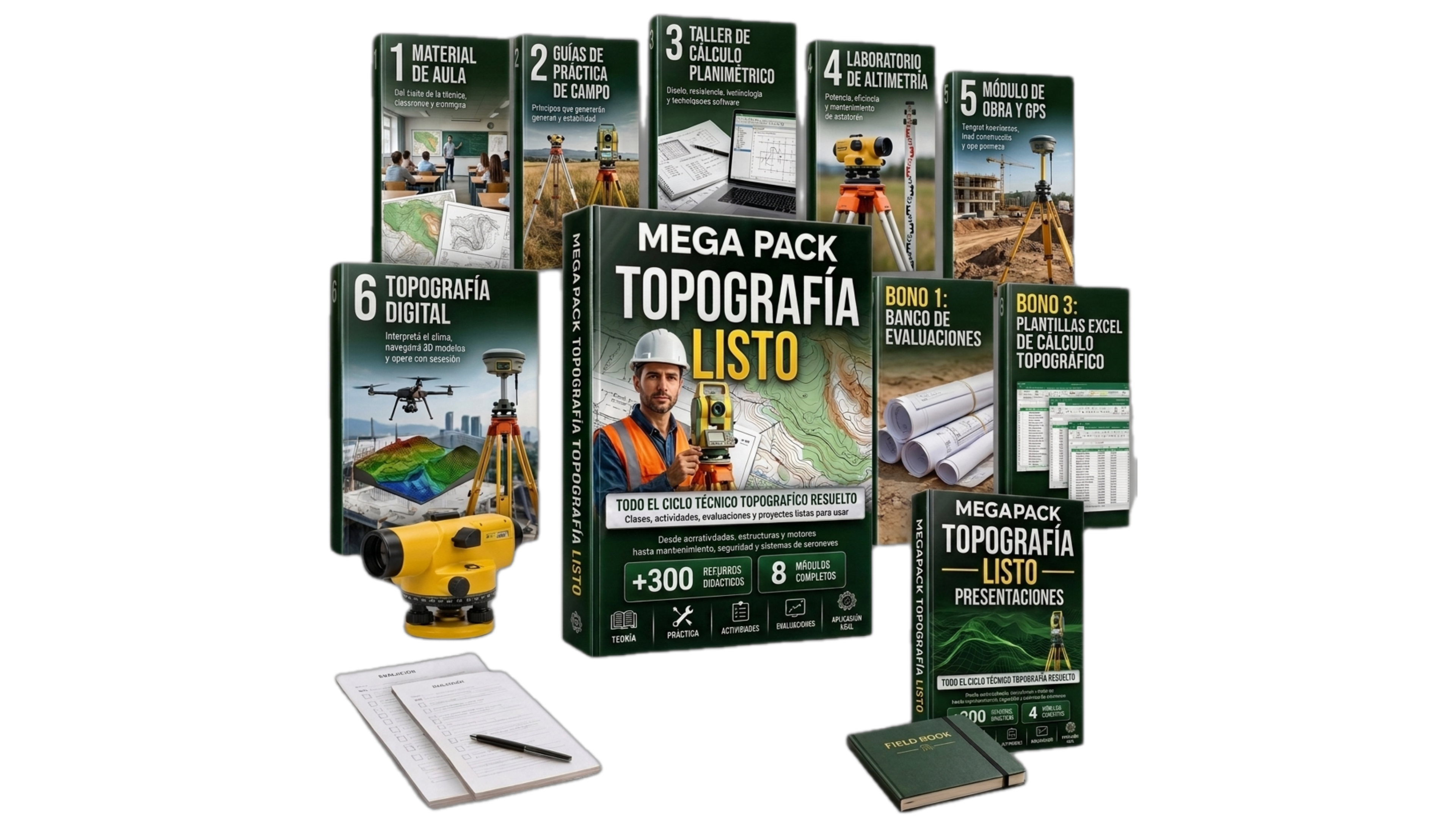 MEGAPACK TOPOGRAFIA LISTO + PRESENTACIONES